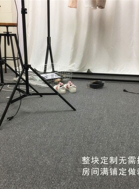 灰色网红拍照地毯服装美容工作室摄影毯鞋店背景布办公室满铺商用
