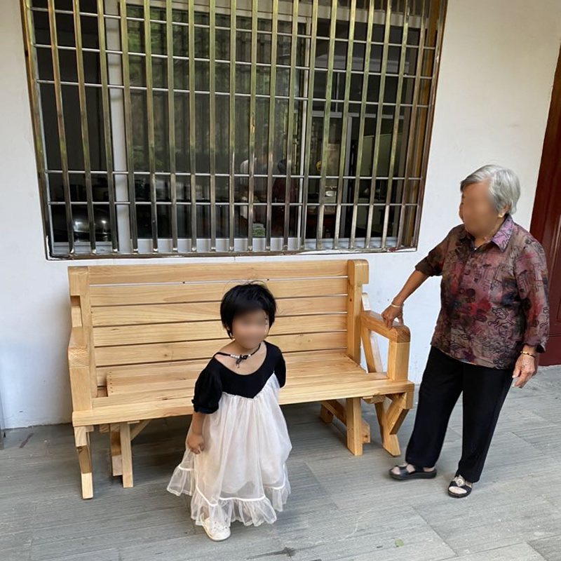 老年人阳台茶桌2023餐桌小户型家用折叠桌椅实木防水防晒连体桌子