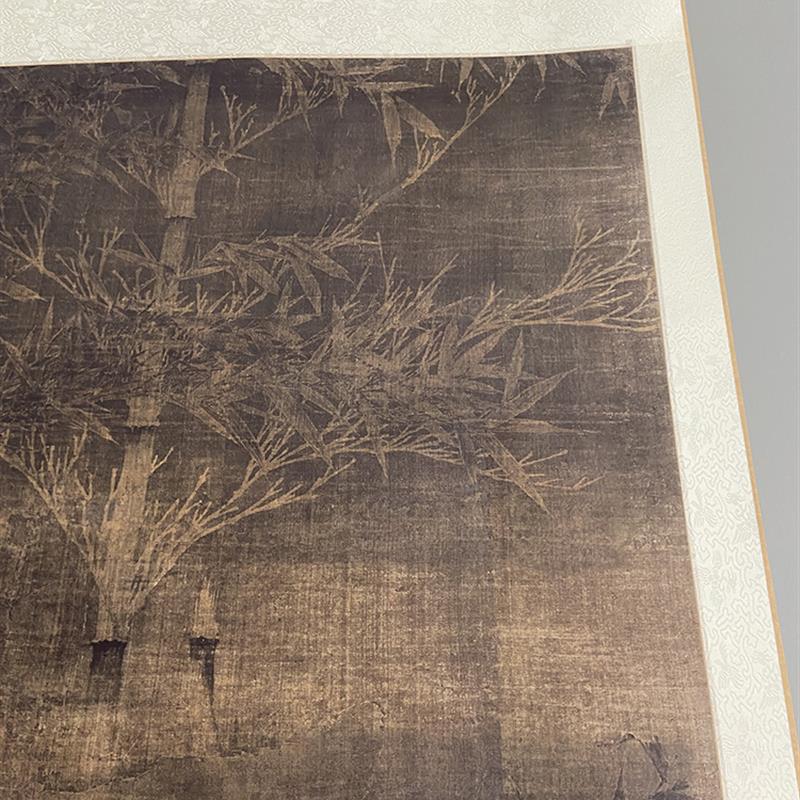 徐熙 雪竹图 新中式 绢本微喷复制临摹欣赏装饰挂画宣和宋式裱