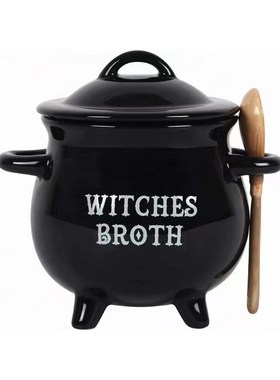 魔法女巫汤碗坩埚女巫药水巫婆杯魔法罐饼乾罐魔法巫婆糖罐巫婆罐