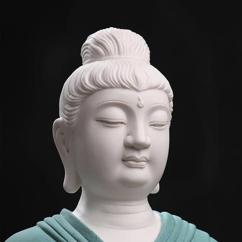 东方泥土 释迦牟尼佛工艺品德化白瓷雕塑艺术家居客厅禅意装饰品