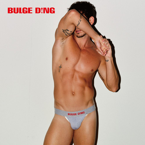 BULGEDING痕迹经典男灰双丁内裤