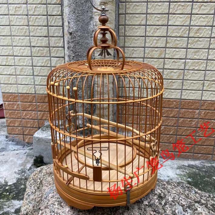 绣眼鸟笼 金青笼 小黑白笼 广笼 老竹水滴脚广式波笼清远竹制笼子