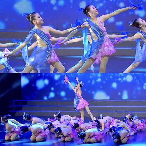 晓春飞蝶演出服彩蝶飞少儿群舞梦蝶飞舞蝴蝶舞蹈道具六一表演服装