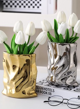 玄关花瓶装饰摆件电视柜桌面收纳工艺品酒柜装饰品乔迁新居礼品