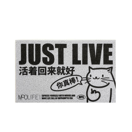 蚊字邮局  创意家用丝圈入户地垫蹭土脚垫耐脏耐磨活着回来就好W