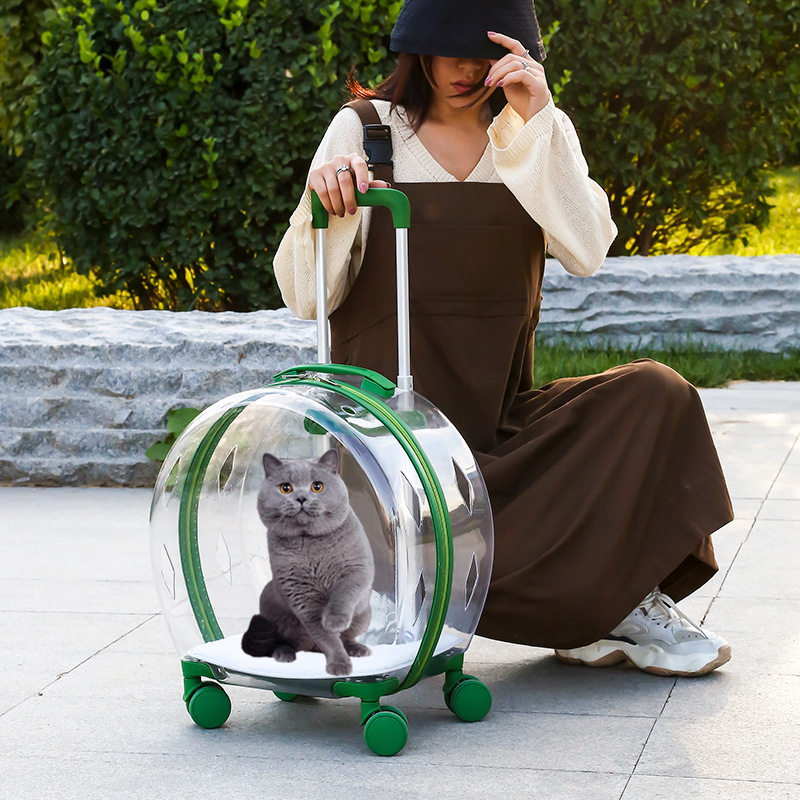 泡泡箱猫包拉杆箱猫咪外出便携透明宠物狗行李箱透气太空舱大容量