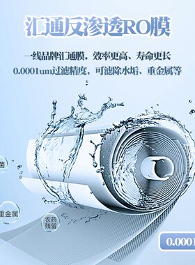 0陈水净水器家用直饮反渗透ro净水机diy组装厨房台下汇通800g