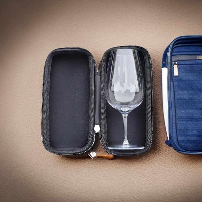 葡萄酒随行杯 便携ISO标准品鉴杯 露营杯子带皮盒简约欧式户外