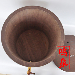 鸣泉石缸木鱼石水缸天然石头水桶原石整石制作储水石头罐饮水机