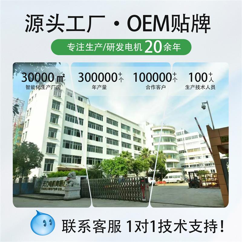 永磁调速直流电机12/24/90/180V大扭矩带变速箱15-200w减速马达