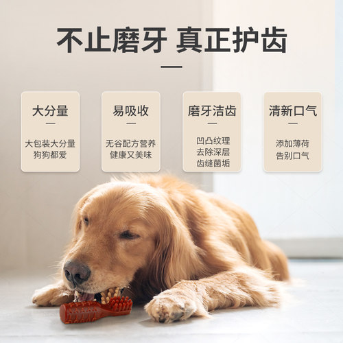 纳瑞施狗狗洁齿骨磨牙棒幼犬耐咬除口臭咬胶小中大型犬宠物零食