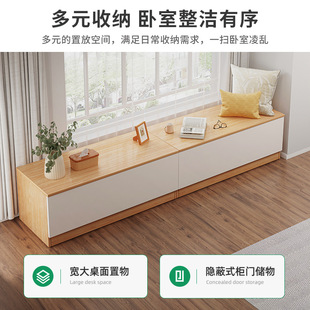 飘窗柜阳台翻盖储物柜可坐收纳置物柜炕柜榻榻米柜子自由组合矮柜