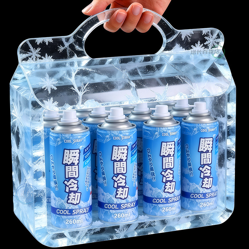 降温喷雾夏季运动军训神器清凉解暑便携衣服透气测试干冰瞬间冷却