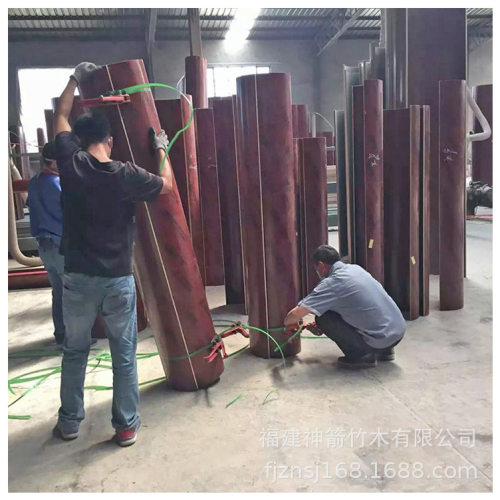 直径650mm圆柱木模板批发可用于房建及桥梁墩柱现浇好装好拆