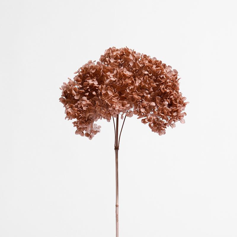 绣球真花假花花束灰蓝白色绢花室内客厅插花餐桌茶几装饰花摆设