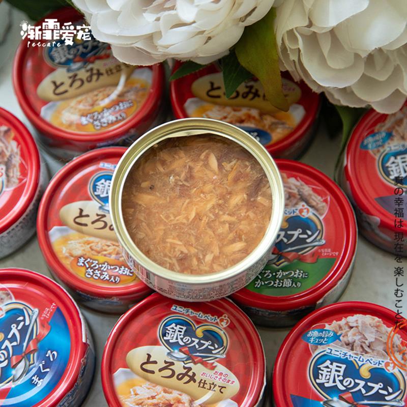 渐霏 泰产银勺猫罐头啫喱浓汤补水 成猫高龄老猫湿粮70gX24罐拼箱