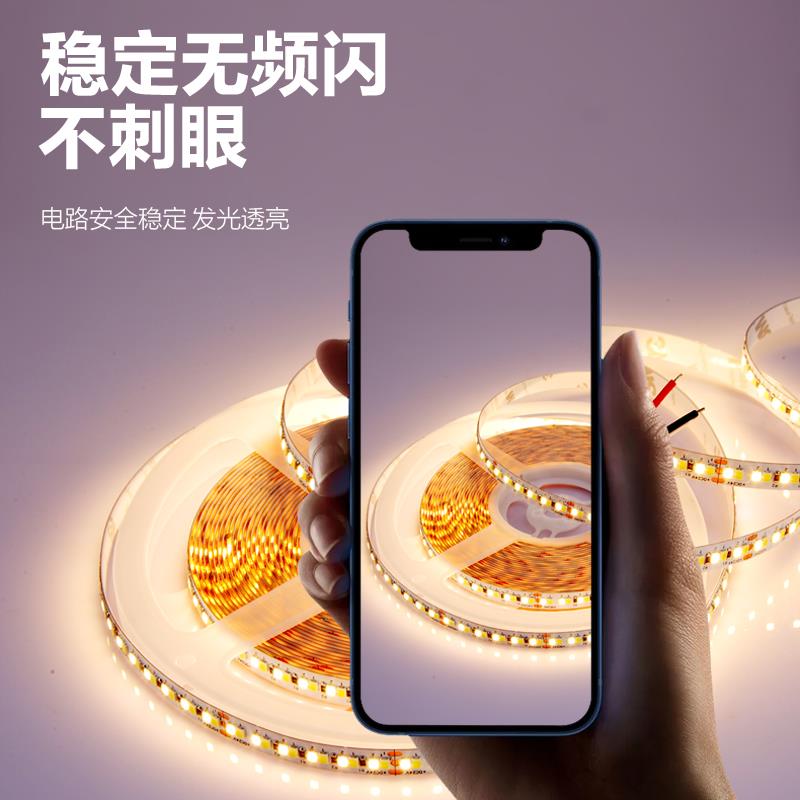 低压12V灯带led三色变色家用柜台装饰双色调光软灯条超亮霓虹灯线