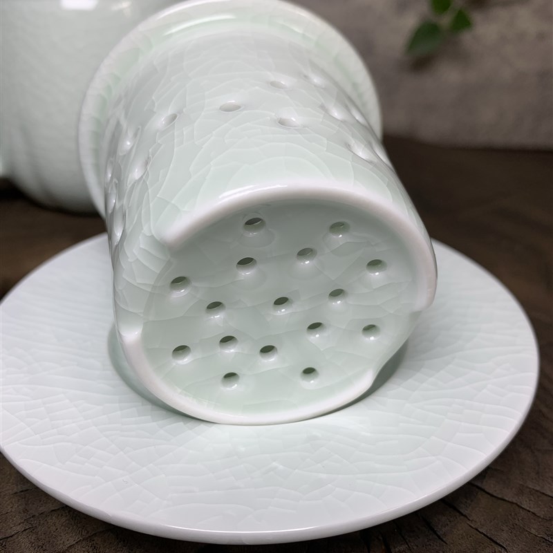 新中式办公桌雅致茶杯茶水分离泡茶可爱陶瓷南瓜茶杯带过滤大容量