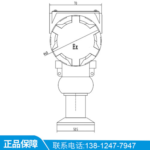 PCM400F 卫生型现场显示压力变送器 数显卫生型快装压力变送器
