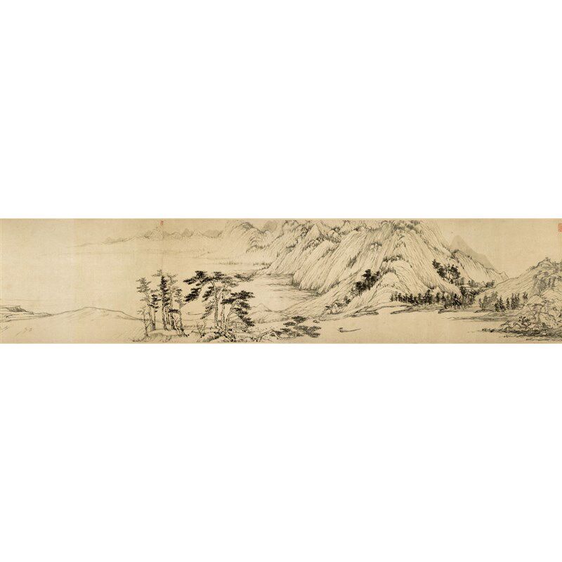 传世山水国画长卷黄公望富春山居图办公室内客厅中式装饰画框挂画