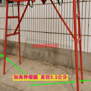 圆管升降腿折叠马凳加长腿装修马凳伸缩铝合金工地铁凳子脚架加高