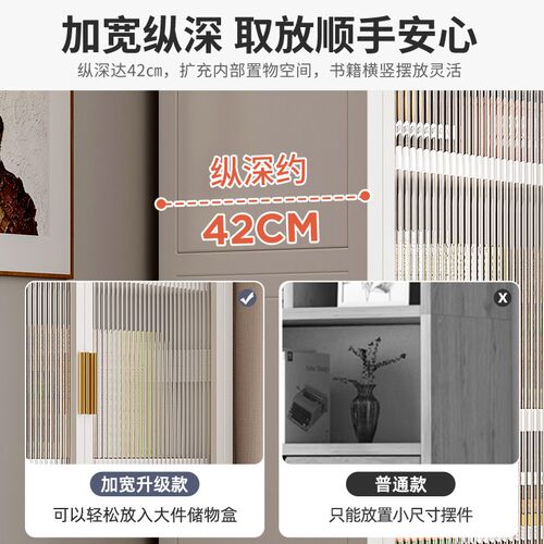 家用钢制图书馆书架防尘带门书柜满墙柜子储物收纳柜落地置物架