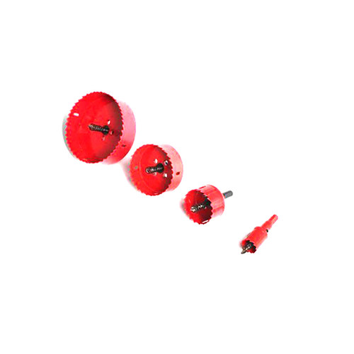 双金属开孔器铁皮塑料石膏板红色金属筒灯开孔木工钻头M15-M100
