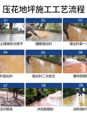 日晨彩色水泥压花地坪 压花模具压模地坪材料强化料脱膜粉保护剂