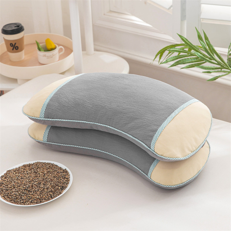 全棉全荞麦枕头枕芯低枕护颈椎助睡眠纯荞麦枕壳皮硬家用学生儿童