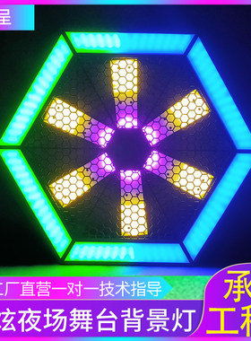 复古风扇背景灯网红酒吧大风车效果婚庆演出旋转光束氛围舞台灯光