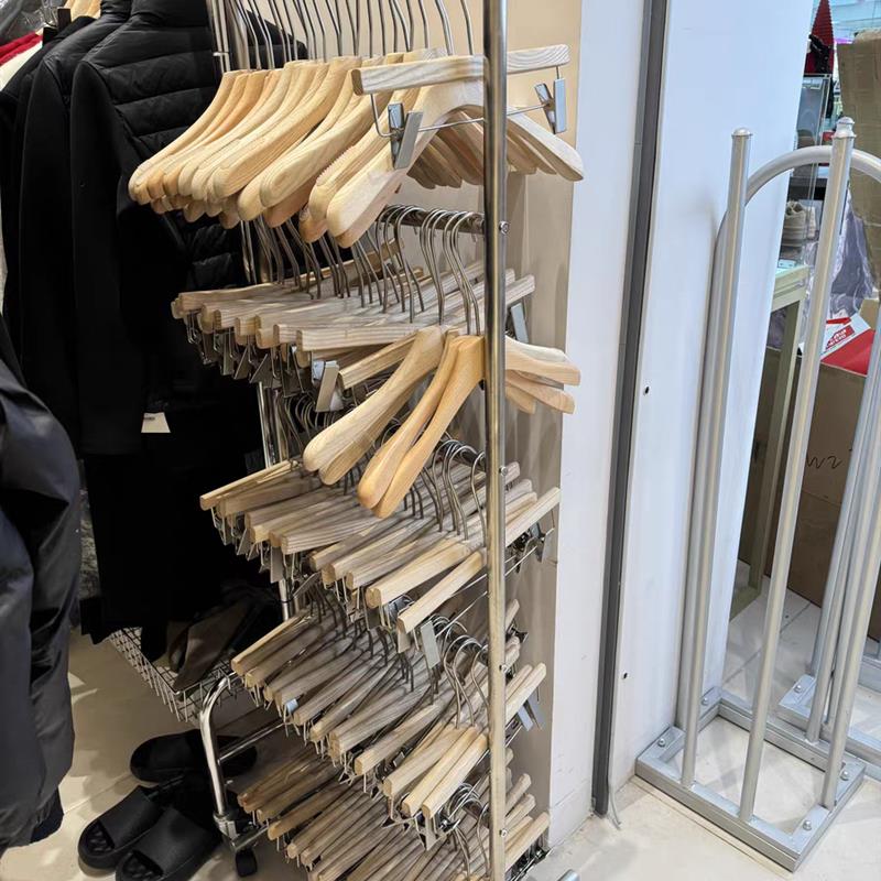 不锈钢服装店放衣架收纳架可移动收纳童装衣服架子多层裤收纳神器