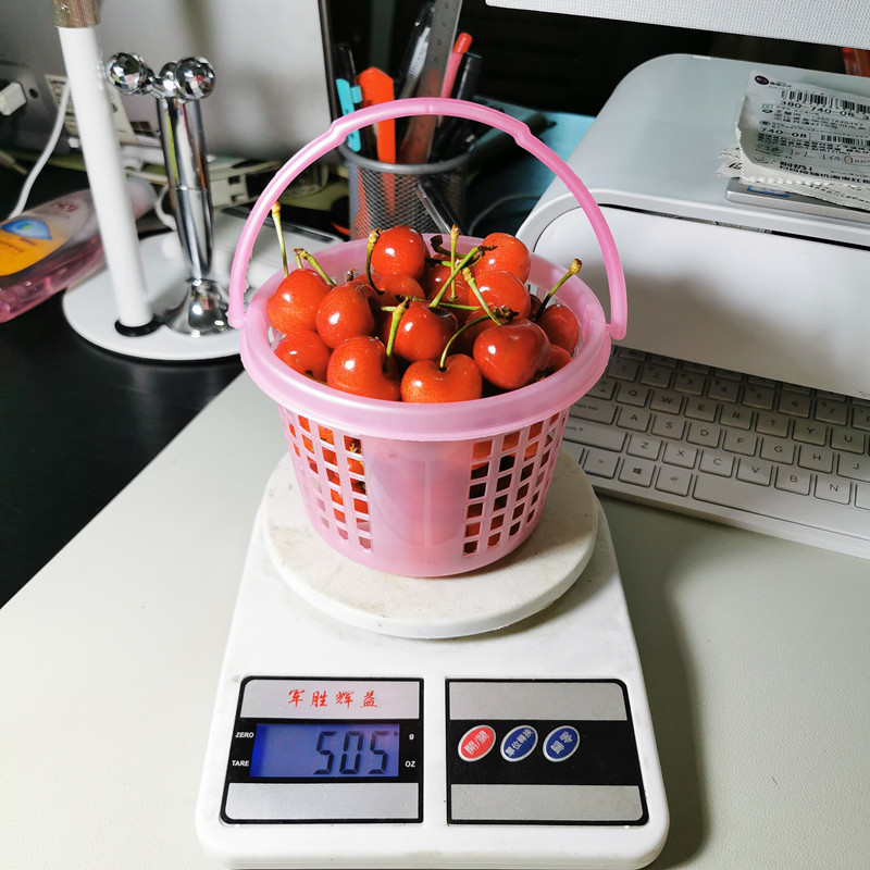 樱桃篮桑葚篮塑料手提小圆篮子1234斤装草莓采摘篮彩色圆篮小框子