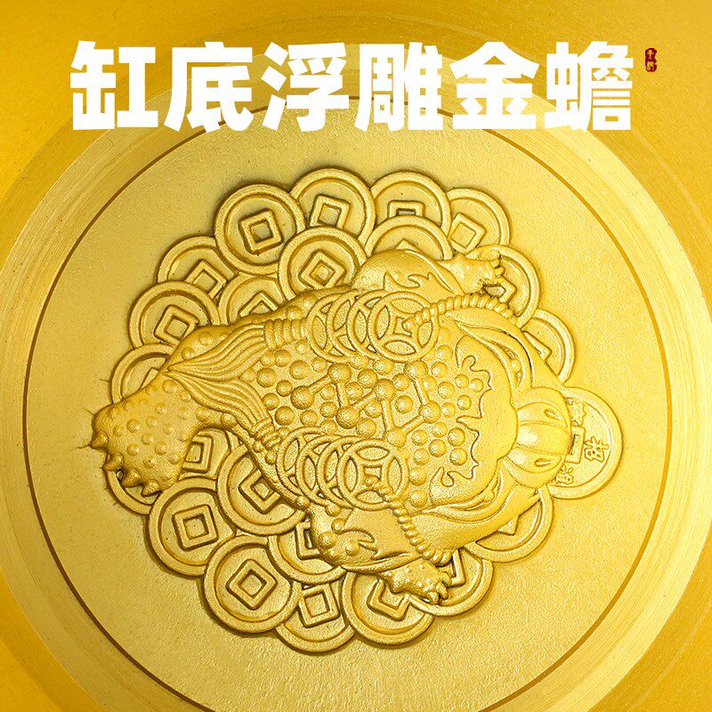 超大号百福缸黄铜米缸八宝缸铜缸水缸客厅装饰送礼桌面中式摆件