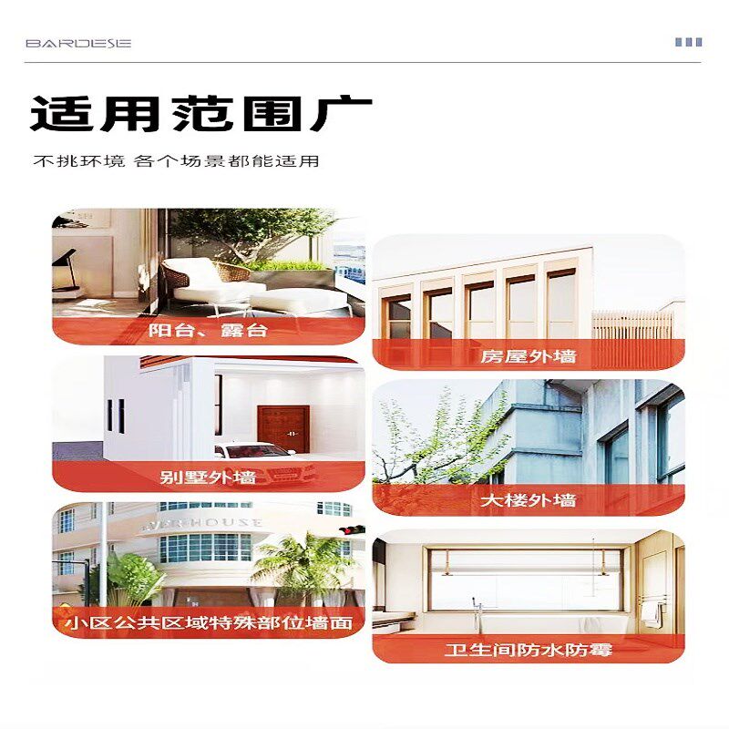 巴德士外墙1号面漆白色乳胶漆遮盖力强涂滚刷耐候防霉通用型涂料
