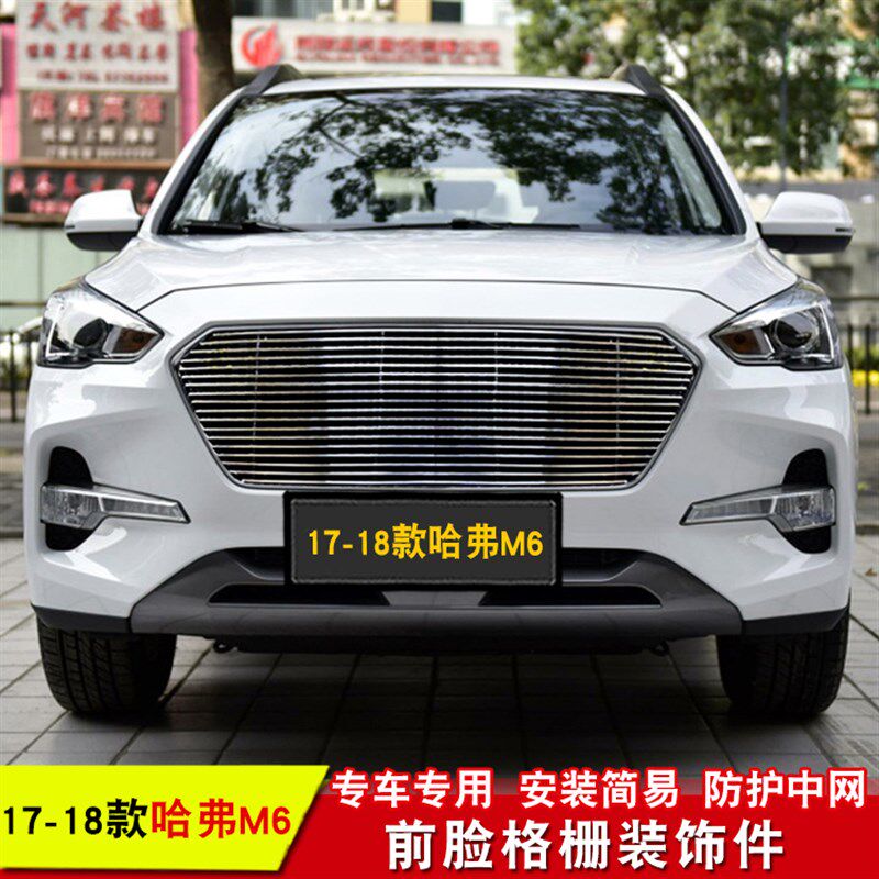 哈弗M6中网改装专用装饰条哈佛m6汽车前脸格栅防护装饰用品配件