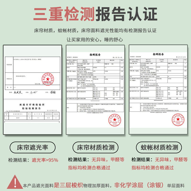 学生宿舍强遮光床帘蚊帐一体式全包围拉链防蚊寝室上铺下铺女生