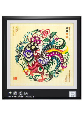 潍坊剪纸十二生肖摆挂件礼品14厘米手工贺岁中国特色手工艺品包邮