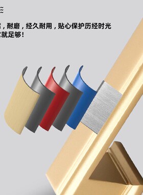 新款高档衣柜门拉手锌合金实心金色咖啡色红古黑色长方形家俱把手