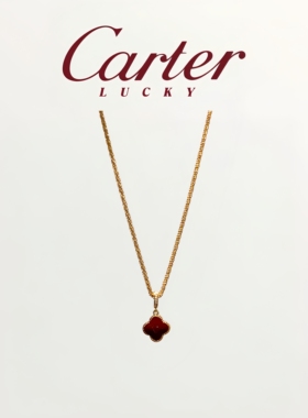 月售500条999纯银双面四叶草项链