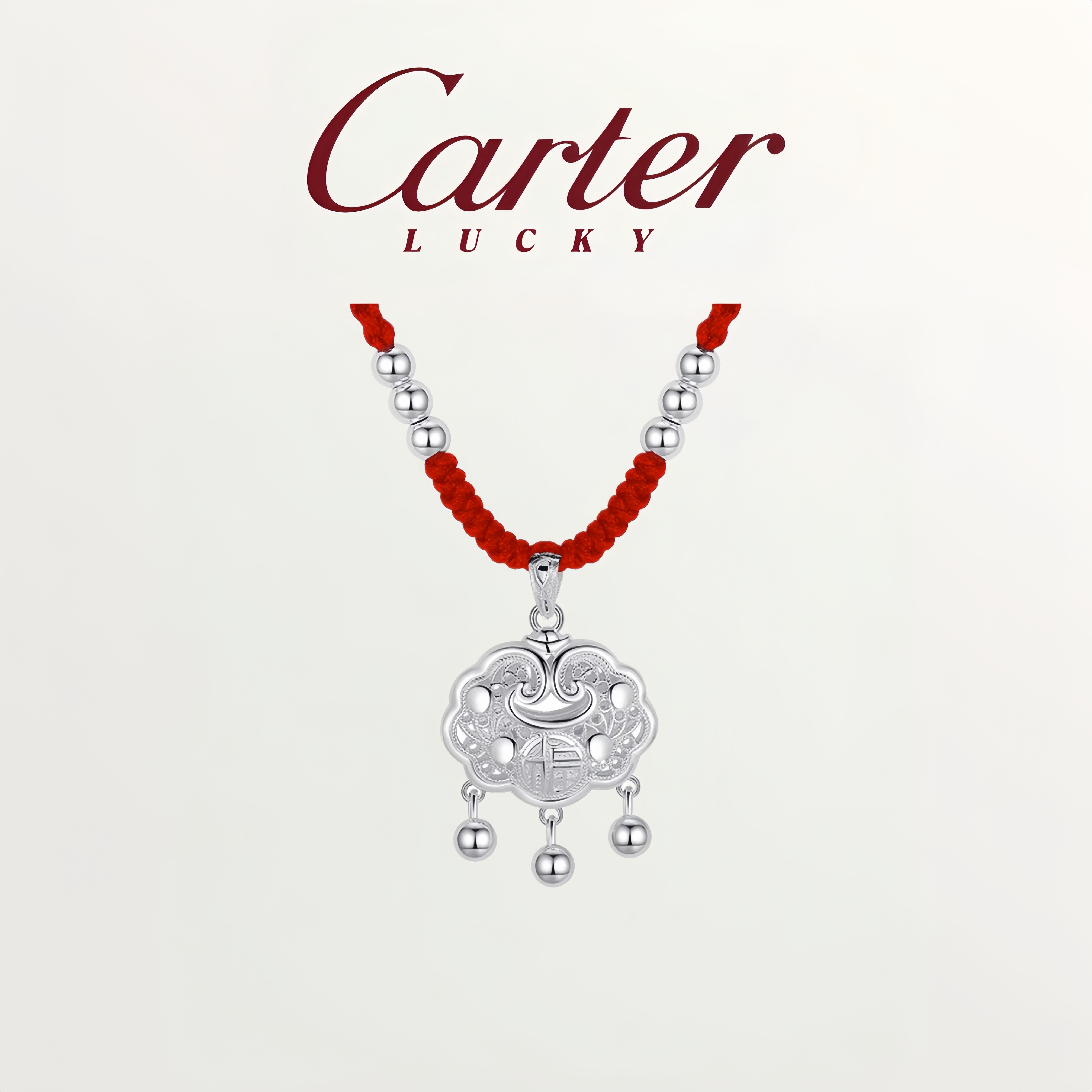 S999纯银平安锁项链女款儿童配饰轻奢小众吊坠锁骨链生日礼物送人