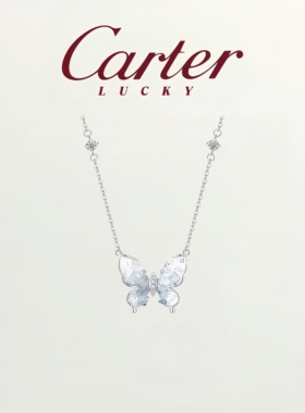 月售500+S999纯银冰心蝴蝶结项链