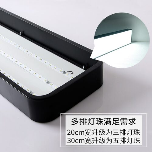 办公室吸顶灯超薄长方形创意写字楼商场极简约条形超亮led长条灯