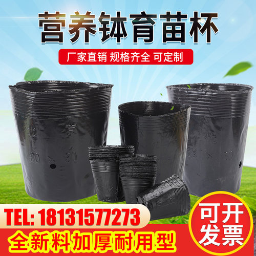 营养钵育苗盆营养杯育苗杯塑料育苗盘一次性加厚黑色营养袋育苗袋