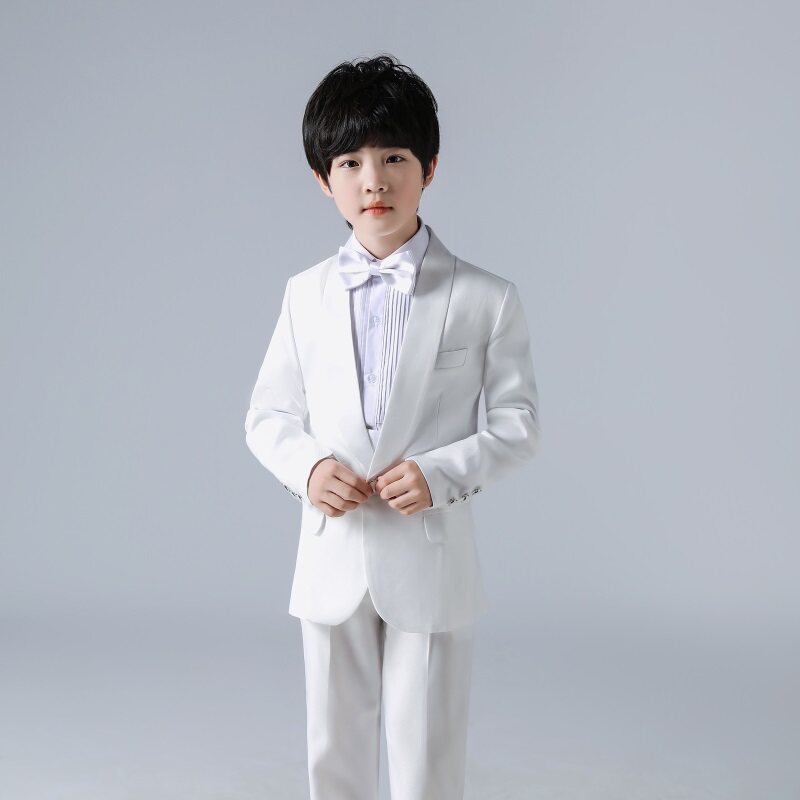 儿童青果领礼服男童花童小西服套装主持人大合唱表演钢琴演出婚礼