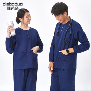 蝶芭朵洗手衣女长袖护士服手术衣刷手服手术室工作服医生隔离服男