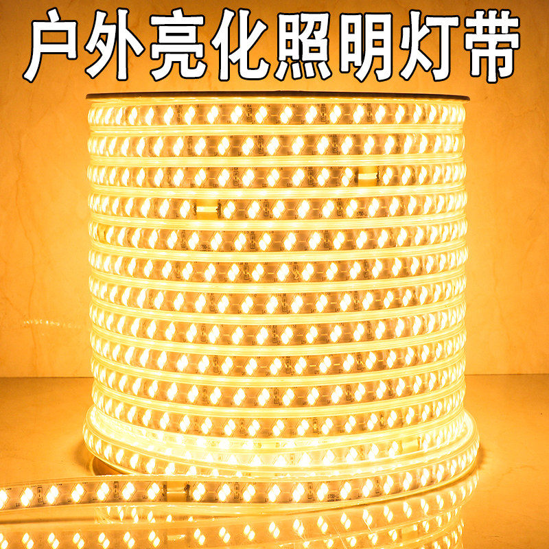 led灯带100米户外防水工程超亮照明养殖亮化家装饰客厅防水软灯条