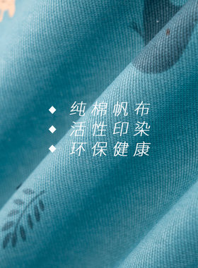 定制化妆凳椅套罩帆布长方形凳子套钢琴凳套田园卡通风尺寸定做