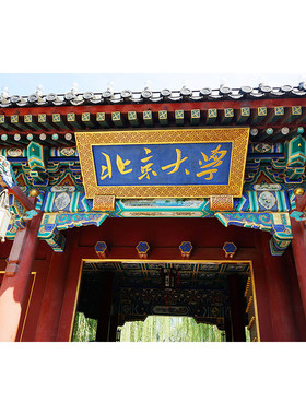 北京大学海报中国名校校徽logo壁纸宿舍墙贴卧室装饰画房间挂画芯