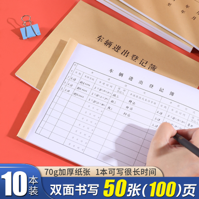 外来车辆进出登记表用车记录簿人员出入登记簿物业门卫室工地访客